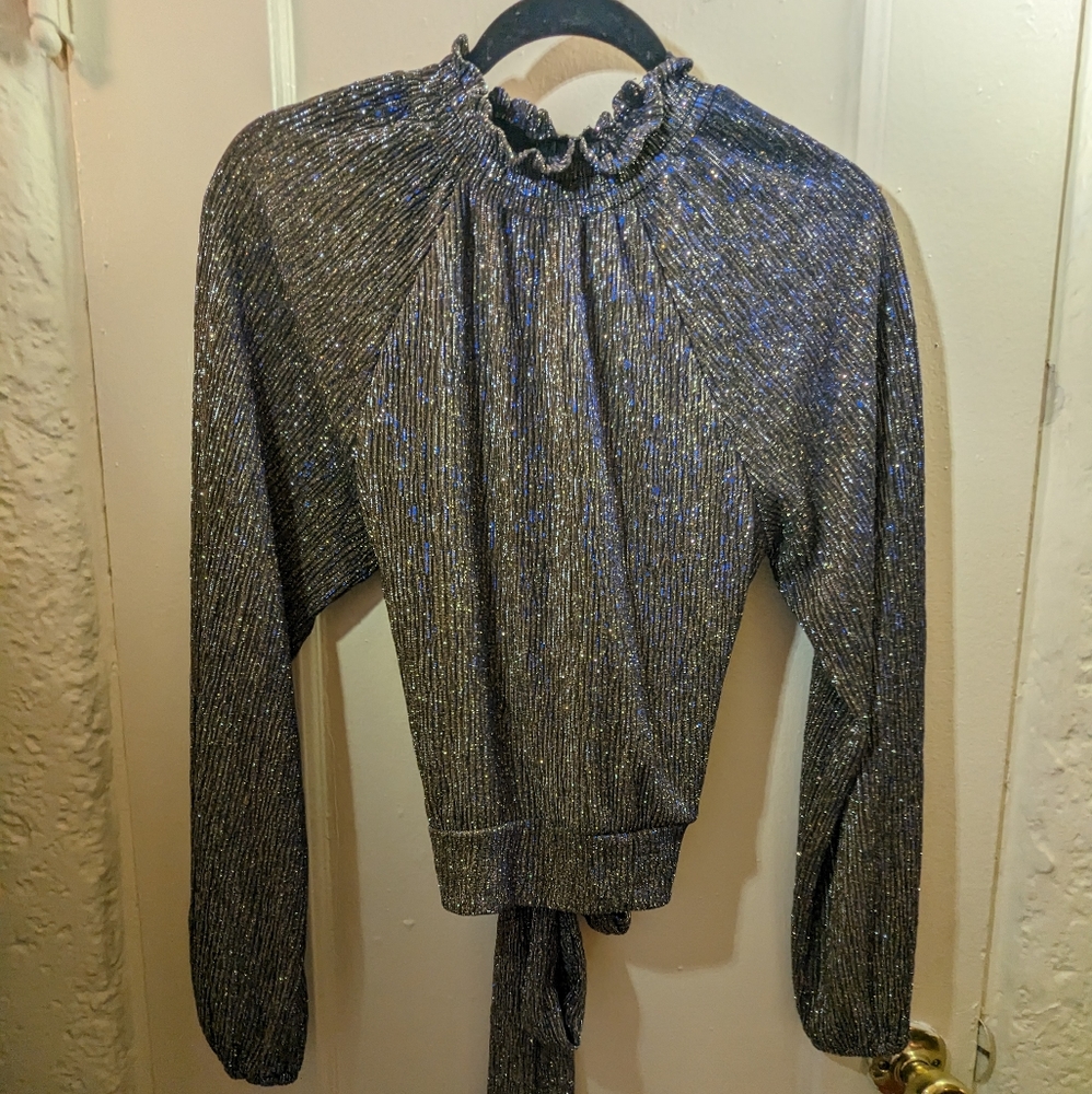 ALICE BLUE SPARKLY BLOUSE